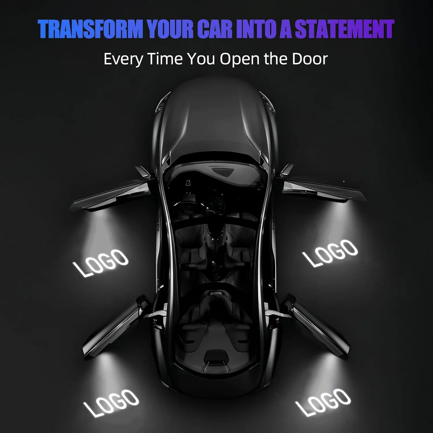 4Pcs Car Door Lights Logo Projector Compatible with LS/ES/is/LX/RX/GS/GX/RC/UX Car Accessories, No Fade HD LED Car Welcome Projector Lights, 3D Ghost Shadow Light