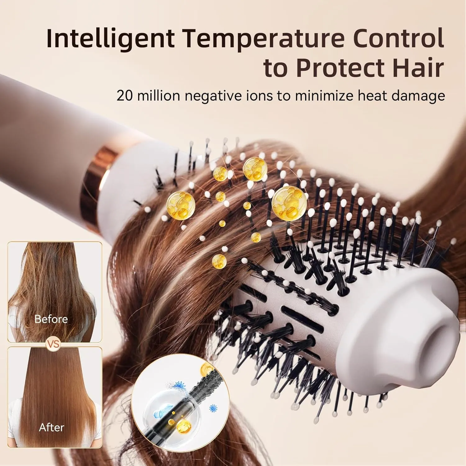 5 in 1 Hot Air Styler and Blow Dryer Brush, Auto Wrap Airstyler with Diffuser, High Speed 110000 RPM Flex Hair Dryer, Fast Drying Multi Style for Straight, Volumize, Wavy and Curly