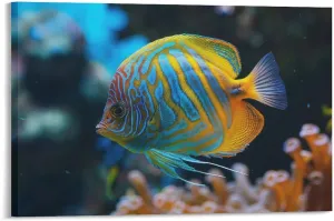 500 Pieces Puzzle for Adults Blue Ring Angelfish Tropical Fish Colorful Home Decoration New Upgraded Gifts