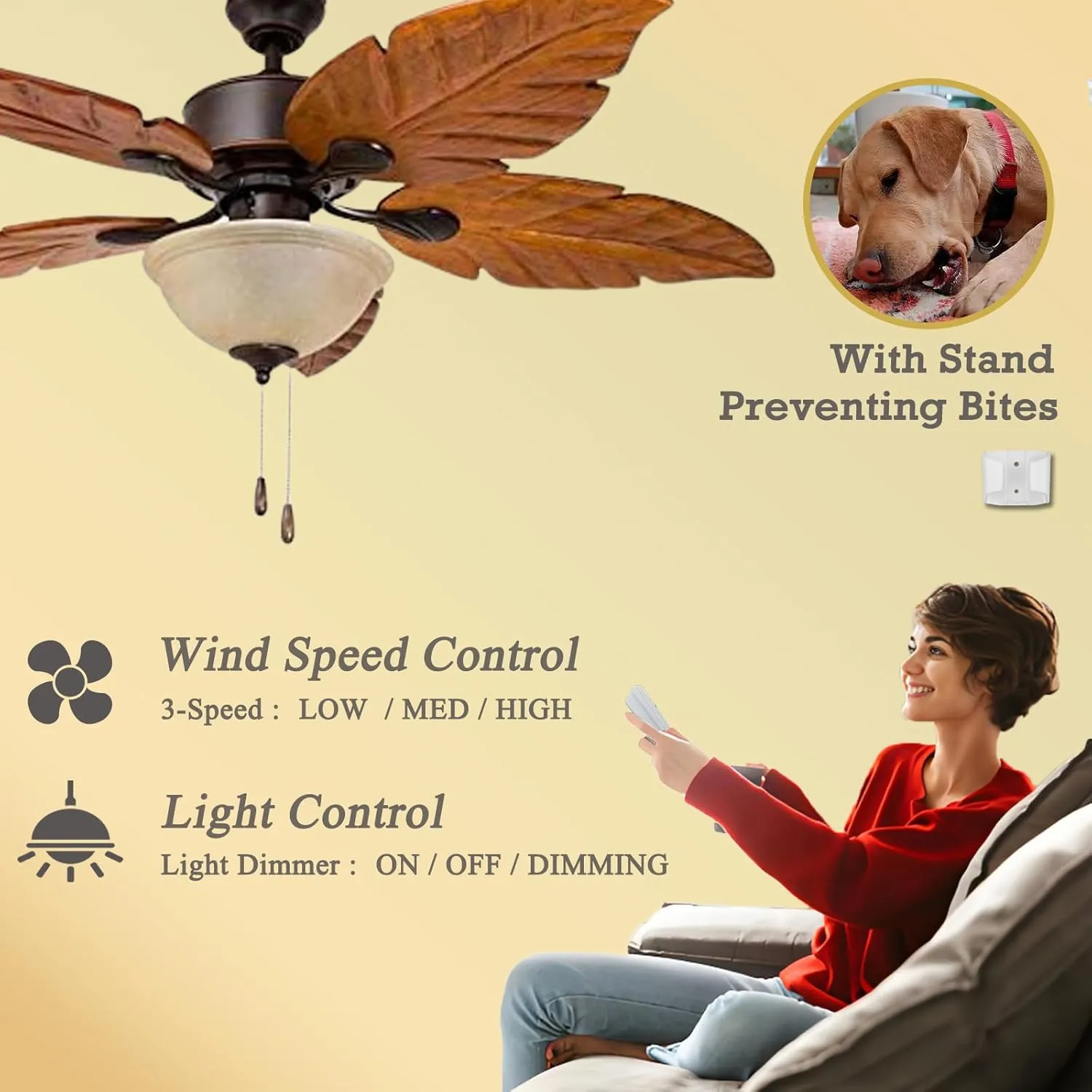 53T Ceiling Fan Remote Control Replacement for Hampton Bay Hunter FAN-53T Remote Replace 2AAZPFAN53T L3HFAN11T FAN-11T L3HFAN35T1 FAN-35T KUJCE9103 CHQ8BT7030T CHQ7030T UC7030T FAN-53T1