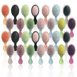 56 Pieces Mini Wet Hair Brush Bulk Small Pocket Hair Brush Set Travel Detangler Hair Brush Mini Soft Bristles Detangling Brush for Most Hair Type Wet Dry Hair, Multicolor