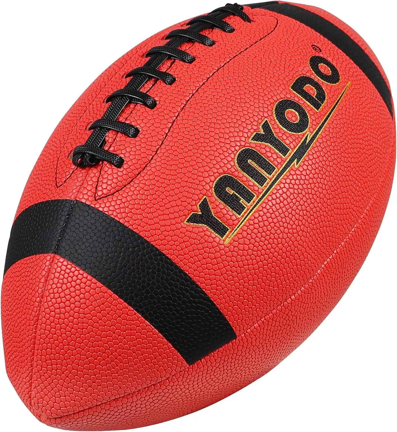 6 Pack Football Size 9 Official Sized Ball with Textured Grip for Youth High School&College Practice, Match and Scrimmage Play Indoors & Outdoors All Weather Use with Pump