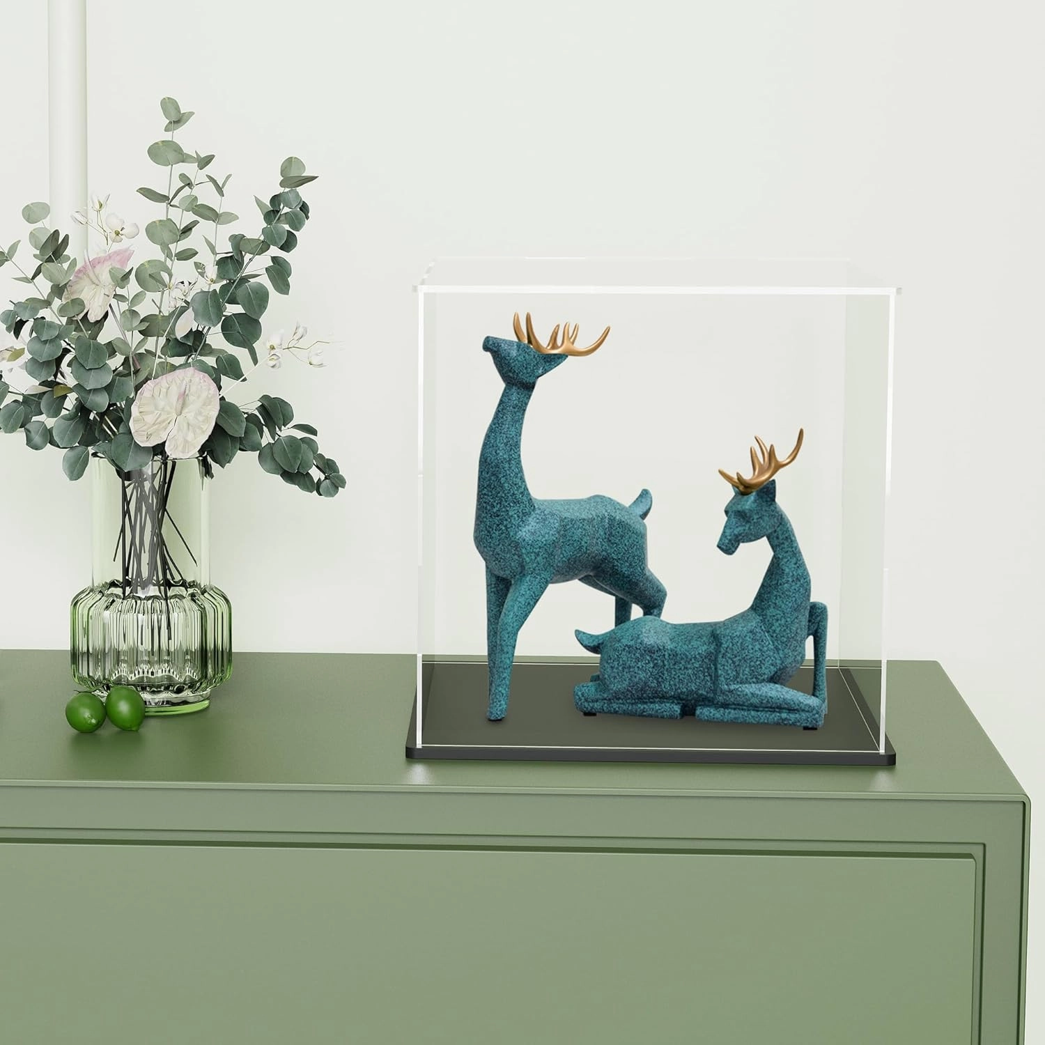 8 Inch Acrylic Display Case for Showcase, Clear Square Acrylic Box for Displaying Toys, Collectibles, Figures and Arts