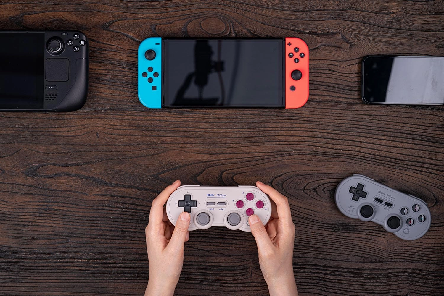 8BitDo SN30 Pro Bluetooth Controller, Hall Effect Joystick Update, Compatible with Switch, PC, macOS, Android, Steam Deck & Raspberry Pi (G Classic)