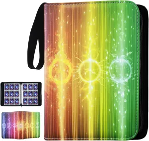 900 Pockets Trading Card Binder,9 Pocket Cards Collect Albums Book Holder with Zipper and 50 Removable Sleeves,for Game Sport Cards