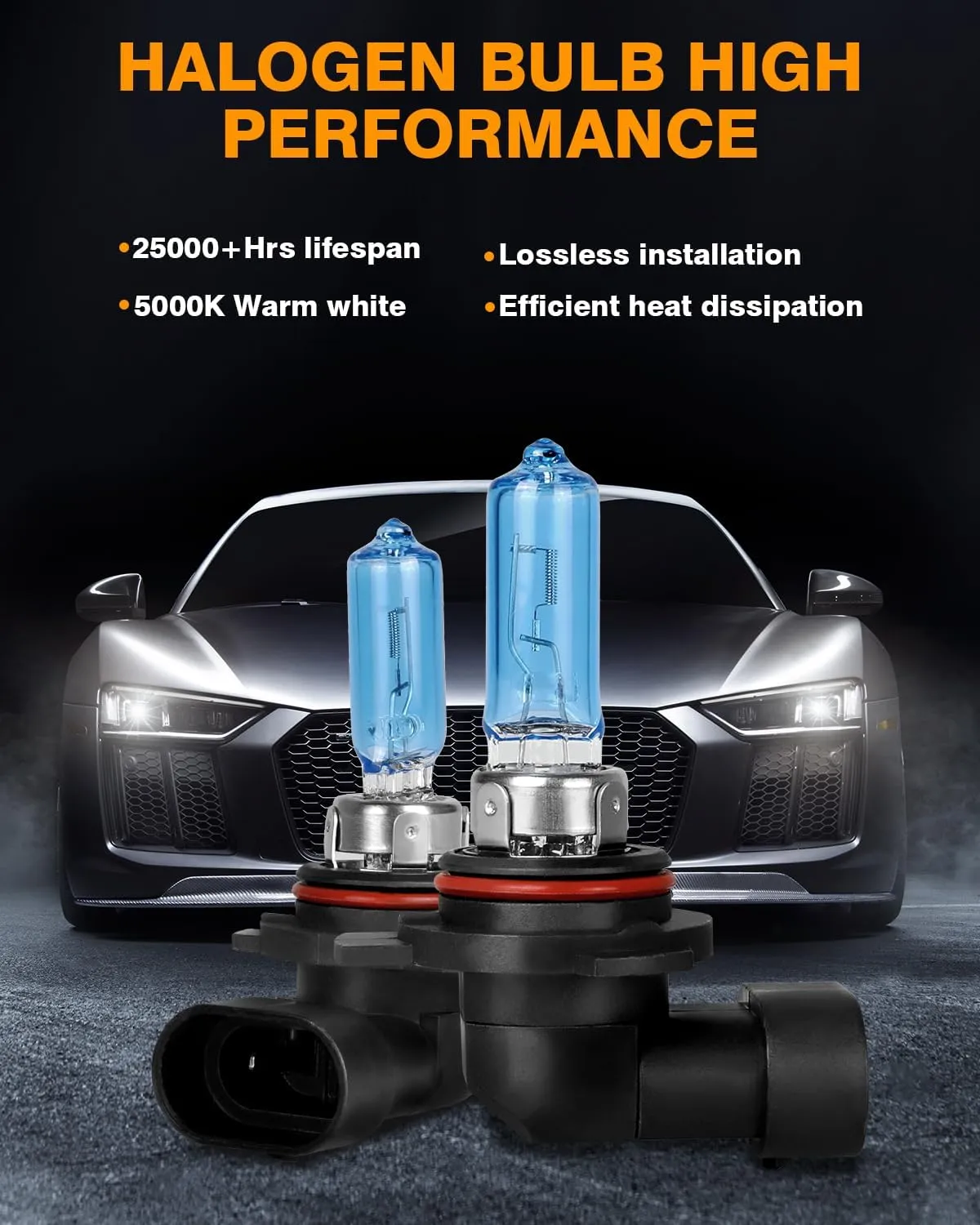 9012 High Performance Headlight Bulbs For Chrysler 200 300 (2011-2015) Halogen Bulbs, 9012 HIR2 High Low Beam Light Bulbs Super Bright 5000K Front Light Car Replacement Bulb, 2PCS