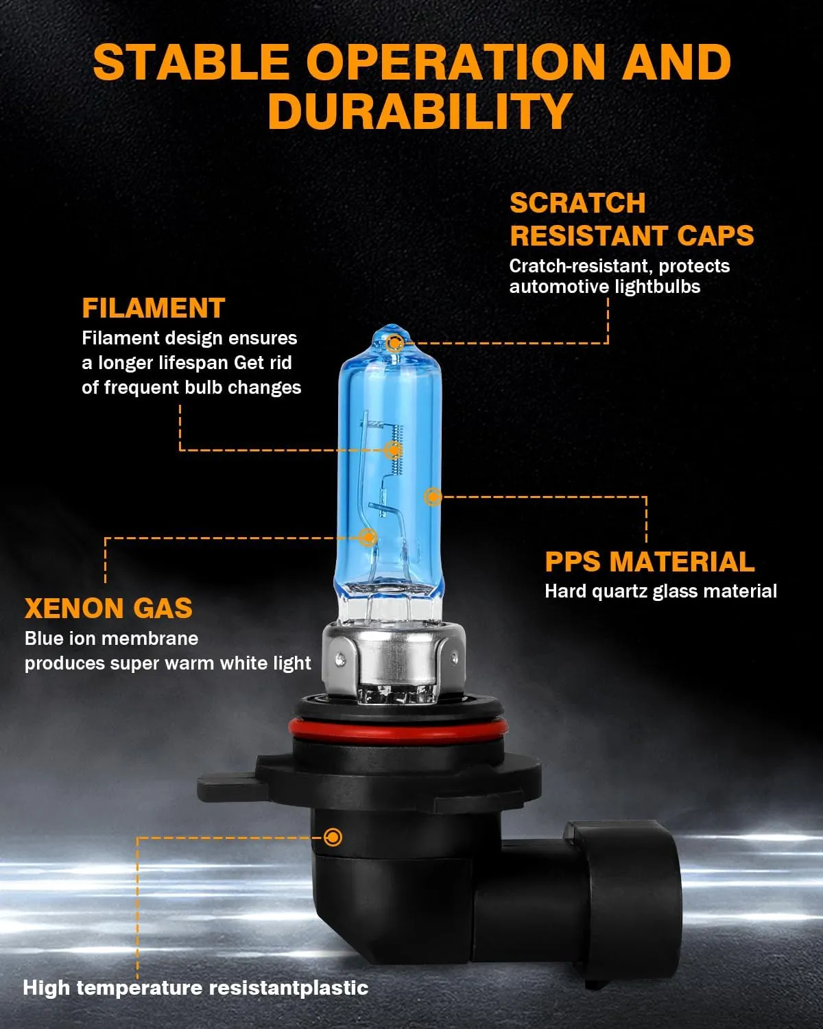 9012 High Performance Headlight Bulbs For Chrysler 200 300 (2011-2015) Halogen Bulbs, 9012 HIR2 High Low Beam Light Bulbs Super Bright 5000K Front Light Car Replacement Bulb, 2PCS