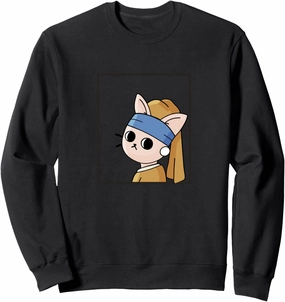 | The little cat with a pearl Sweatshirt