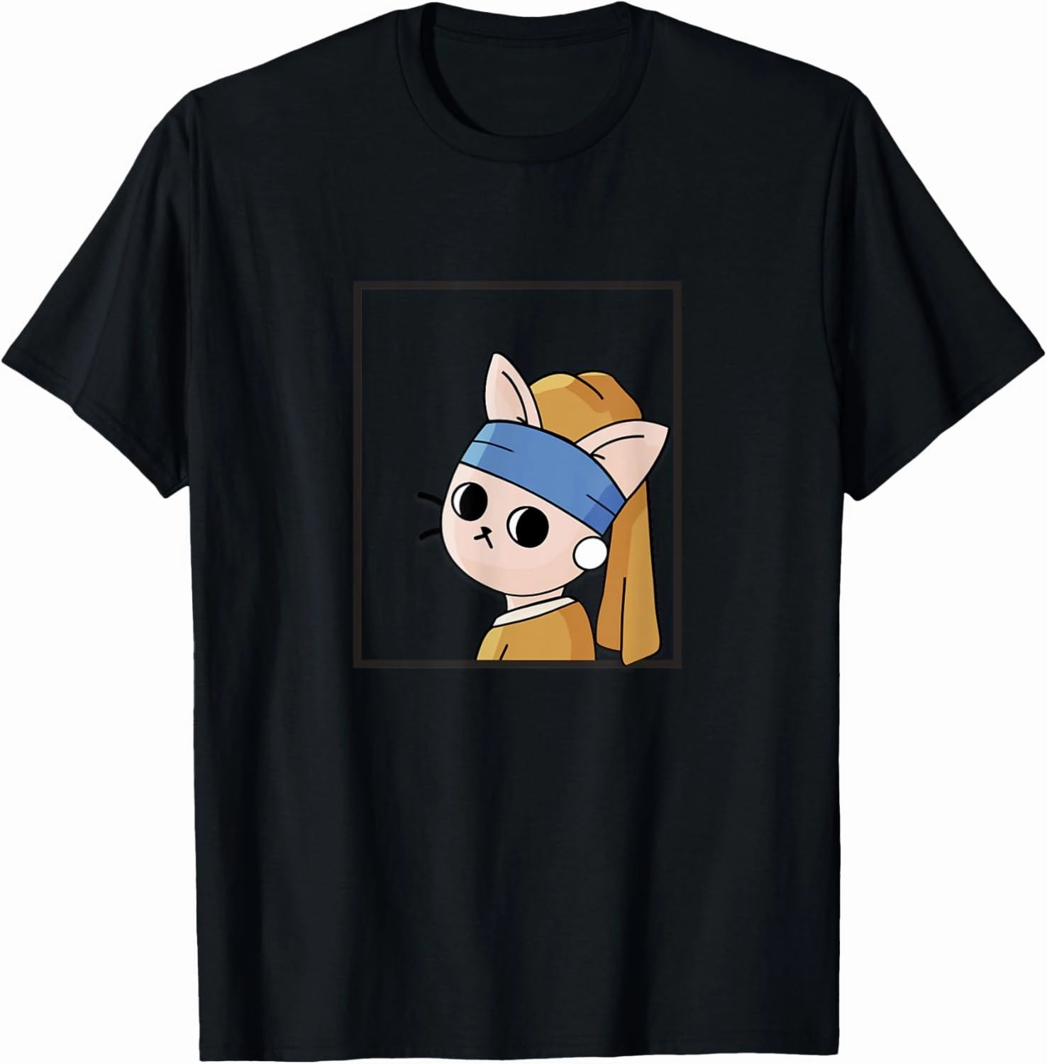 | The little cat with a pearl T-Shirt