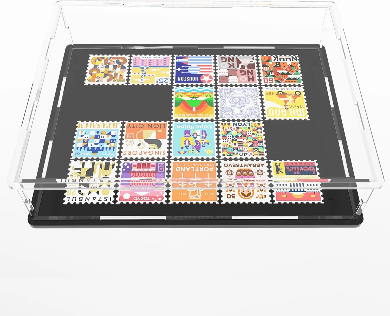 Acrylic Display Case for Large Books, Clear Flat Acrylic Box for Displaying Books, Medals, Stamps, Collectibles and Cards, 13" L x 3" W x 10" H