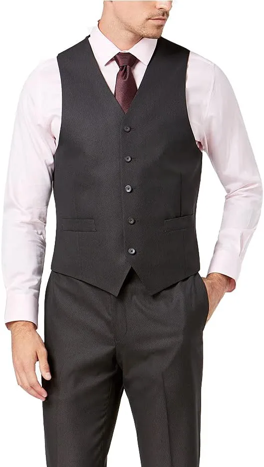 Adam Baker Men's Classic Fit 3-Piece (Jacket, Vets, Trousers) Vested Suit Set - Many Sizes & Colors Available