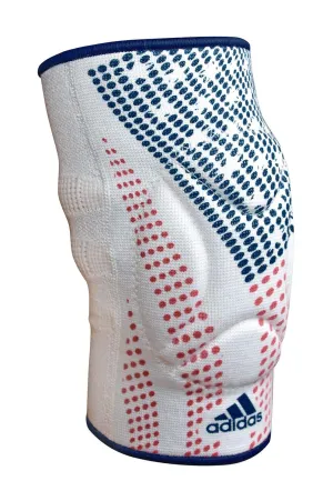 adidas Men's Wrestling Reversible Knee Pad (X-Large, White/Flag)