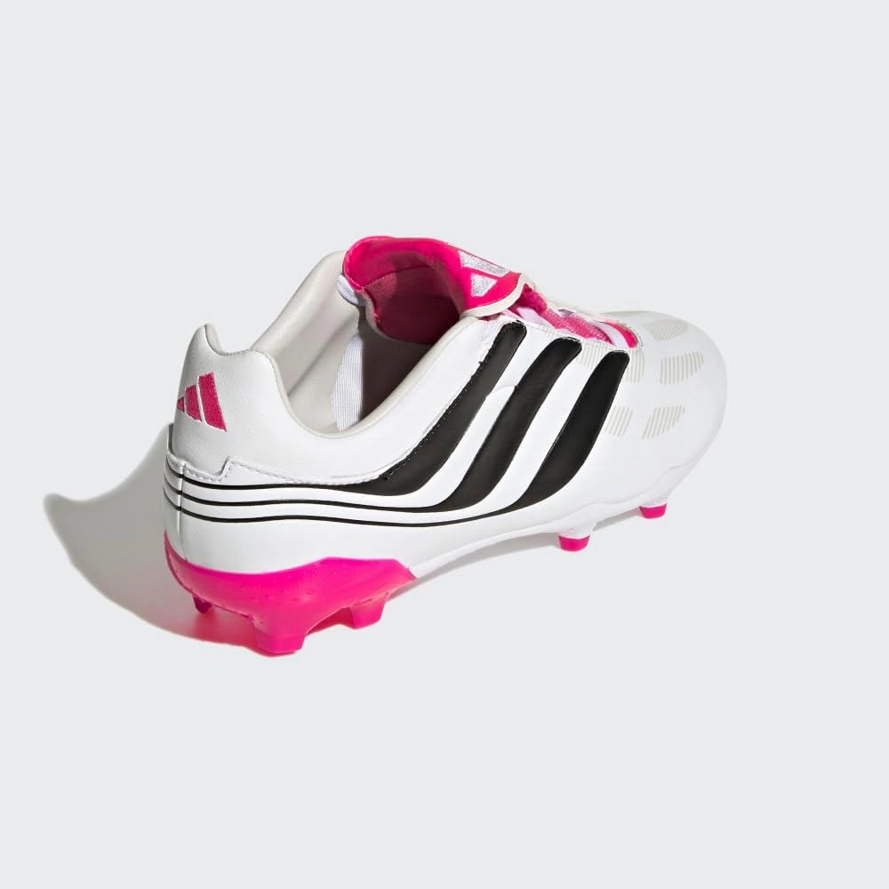 adidas Predator Precision.3 Youth Firm Ground Soccer Shoes - Fold-Over Tongue, Soft Leather Forefoot, Firm Ground Outsole, Lightweight Synthetic Upper
