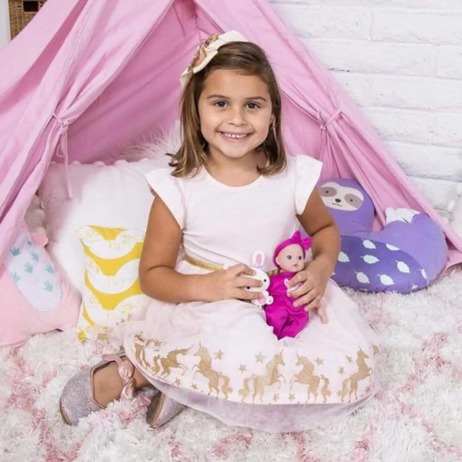 ADORA Be Bright Collections - Tots and Friends, 8.5” Baby Doll and Spirit Stuffed Animal, Made in Sweet Baby Powder Scent and Machine Washable, Birthday Gift for Ages 3  -Baby Bunny