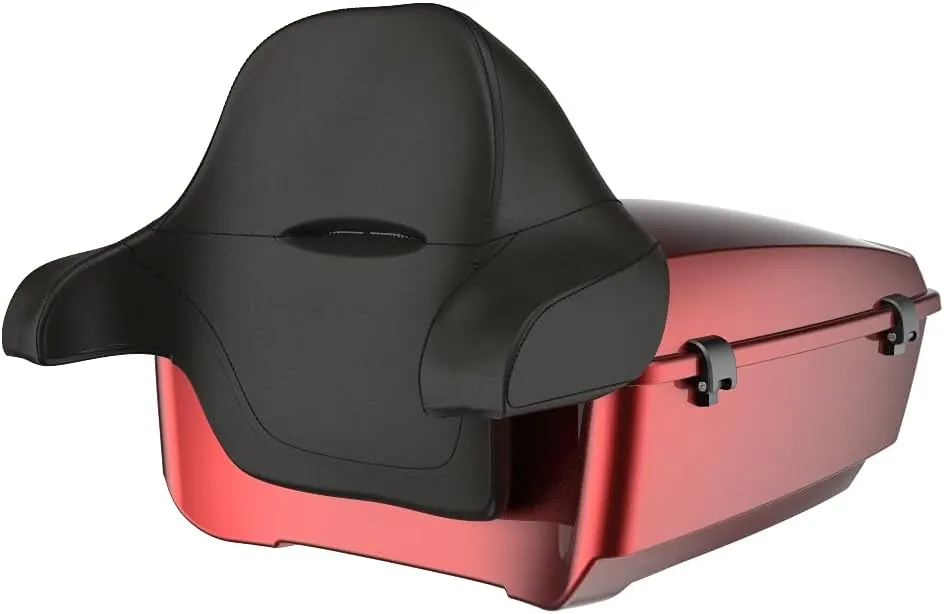 Advanblack Hard Candy Hot Rod Red Flake King Tour Pack, Black Mount Bracket & Top Luggage Rack Fit for 2009-Later Harley Touring, Road Glide, Street Glide Special, Road King, Electra Glide