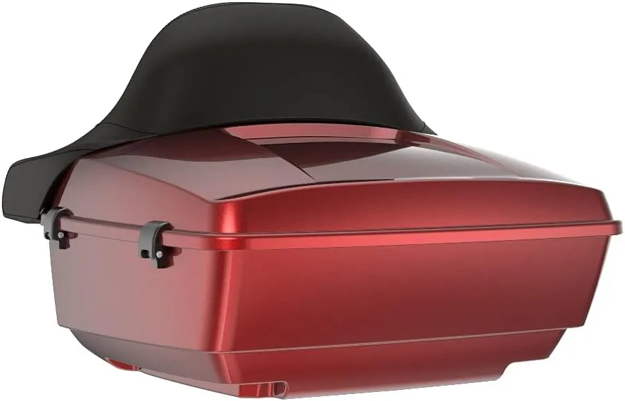 Advanblack Hard Candy Hot Rod Red Flake King Tour Pack, Black Mount Bracket & Top Luggage Rack Fit for 2009-Later Harley Touring, Road Glide, Street Glide Special, Road King, Electra Glide
