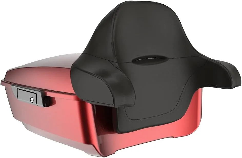 Advanblack Hard Candy Hot Rod Red Flake King Tour Pack, Black Mount Bracket & Top Luggage Rack Fit for 2009-Later Harley Touring, Road Glide, Street Glide Special, Road King, Electra Glide