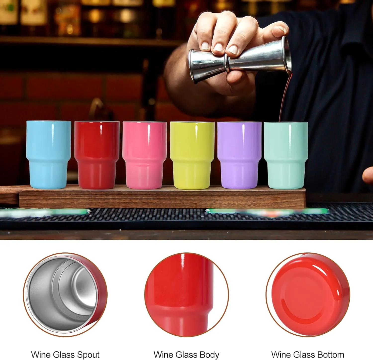 AGH 3 oz Mini Tumbler Shot Glass with Straw and Lid White Stainless Steel Sublimation Tumblers Double Wall Vacuum Insulated Cups, 12 Pack
