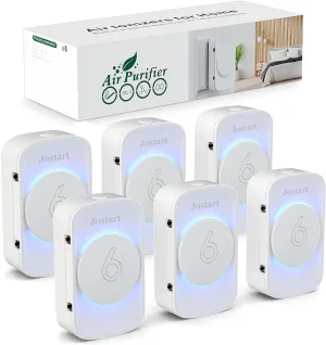 Air Ionizers for Home (6 Pack),Negative Ion Air Filter,Quiet Plug in air fresheners for Bedroom, Office, Kitchen,Garage,Portable Air Purifiers Odor, Smoke Dust, Pets, Mini Air Cleaner White