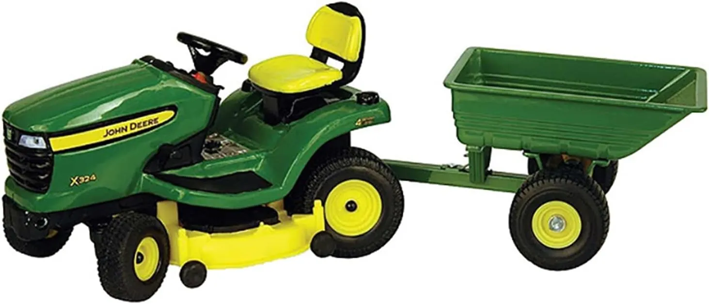 Alloy Resin Car Vehicle Model Fit for Deere X324 1:16 Alloy Garden Mower Tractor Model Adult Classic Collection Static Display Toy Festive Deluxe Gift