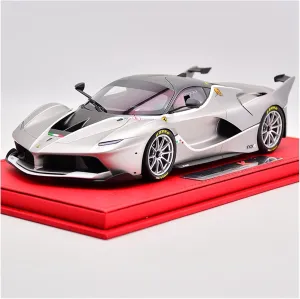 Alloy Resin Car Vehicle Model Fit for Ferrari Ferrari FXXK 1 18 Silver Resin Limited Simulation Car Model Collectible Ornaments Festive Deluxe Gift