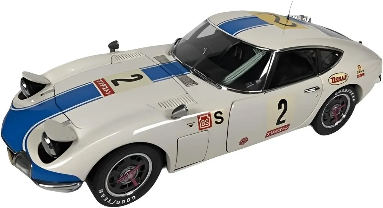 Alloy Resin Car Vehicle Model Fit for Toyota 2000GT 1 18 Alloy Racing Car Model Artwork Collectibles Souvenir Display Festive Deluxe Gift (Color : A)