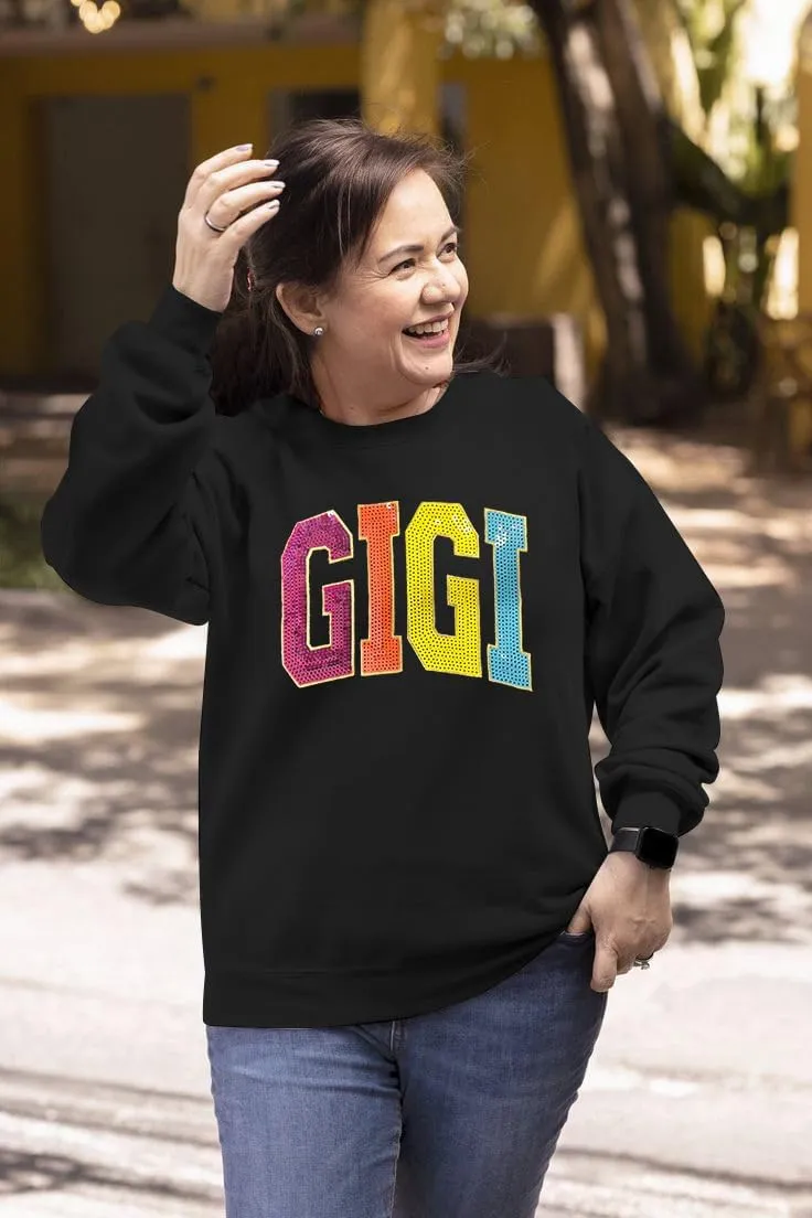 ALLTB Gigi Sweatshirt Women Gigi Heart Graphic Sweater Gifts for Grandma Nana Pullover Top Casual Long Sleeve Tee Tops