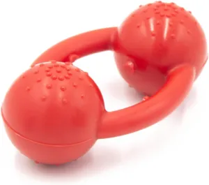 Alpha - Chew - Tough Tug-of-War Pet-Safe Rubber Dog Toy - Choose Your Color - 6" L × 2.5" W × 3.5" H (Red)