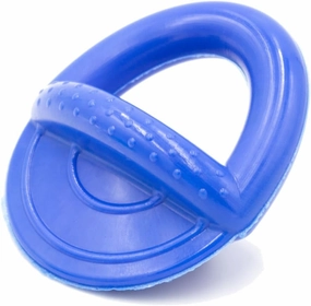 Alpha - Pacifier - Durable Long-Lasting Rubber Dog Fetch Chew Toy for Training - Choose Your Color - 6" L × 3" W × 4" H (Blue)
