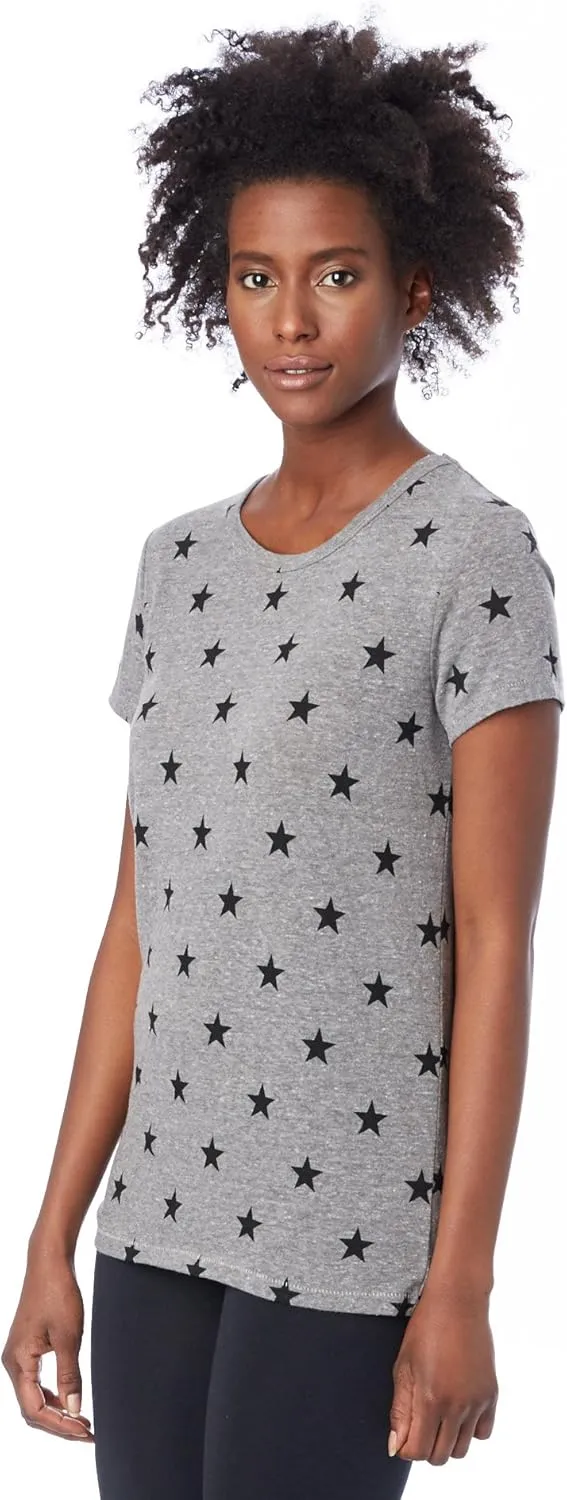 Alternative Women's Shirt, Classic Triblend Paterned Eco Ideal Short Sleeve Tee