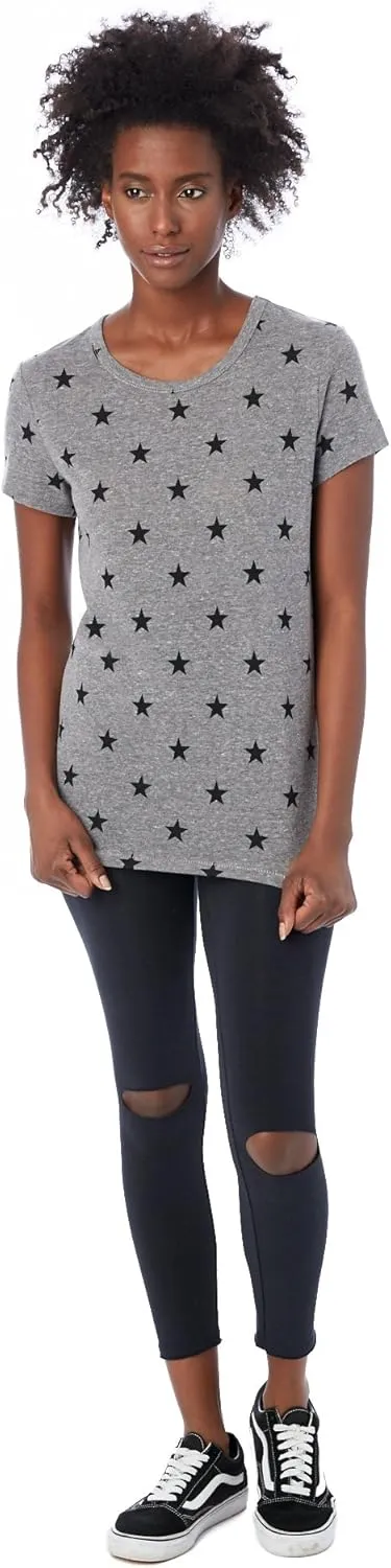Alternative Women's Shirt, Classic Triblend Paterned Eco Ideal Short Sleeve Tee