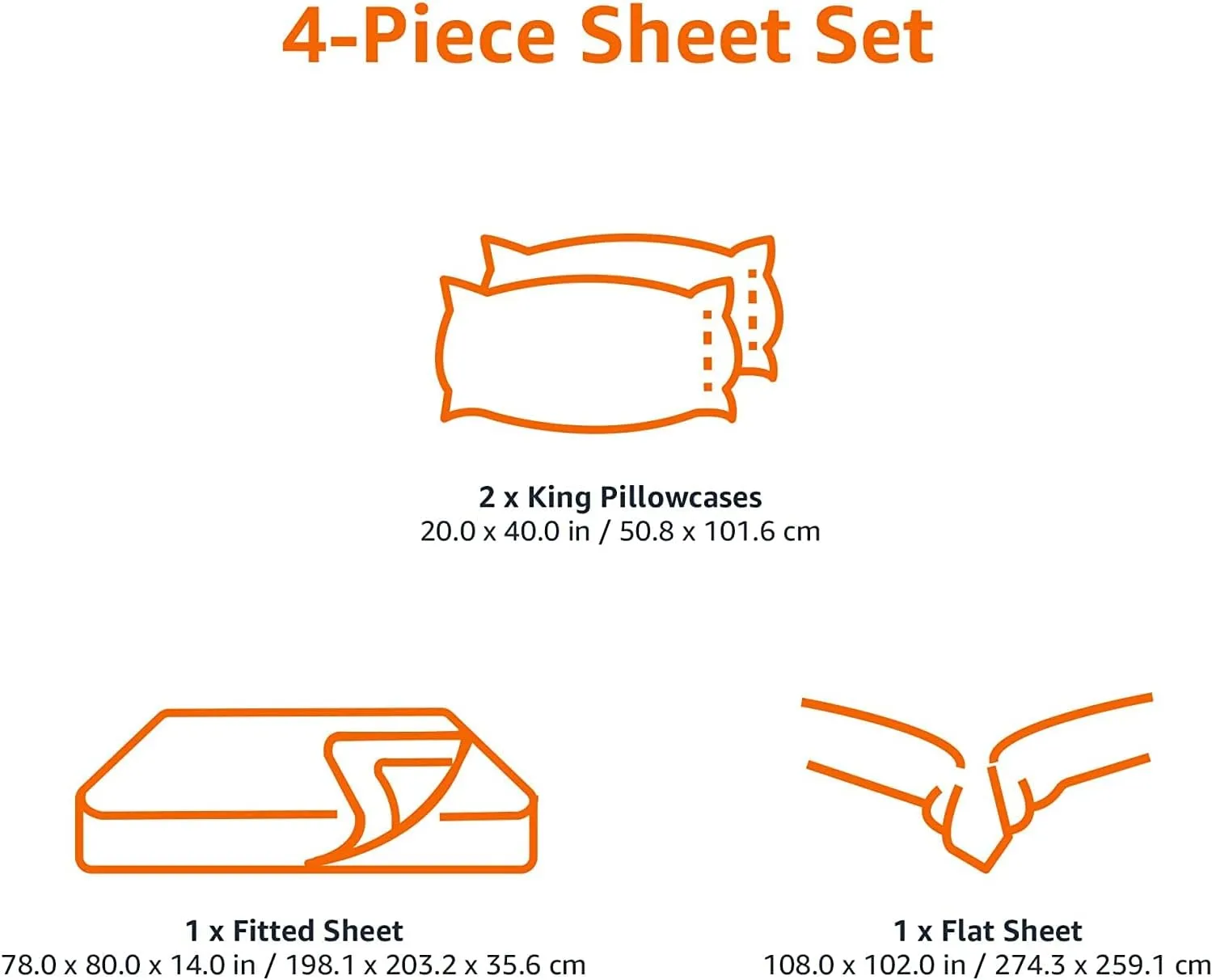 Amazon Basics Soft, Breathable, Wrinkle-free Microfiber 4 Piece Bed Sheet Set, 14-inch Deep Pockets, King, Dark Gray, Solid
