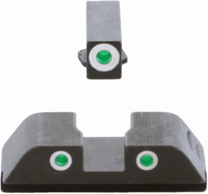 AMERIGLO Classic Series Easily Visible Tritium 3 Dot Night Sight Set - Compatible with Glock Gen 5 9mm/.40, Fits MOS Slide