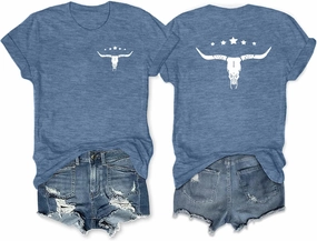 Anbech Womens Western Graphic Cowgirls Shirt Rodeo Print Tops Short Sleeve Cowboy Tops