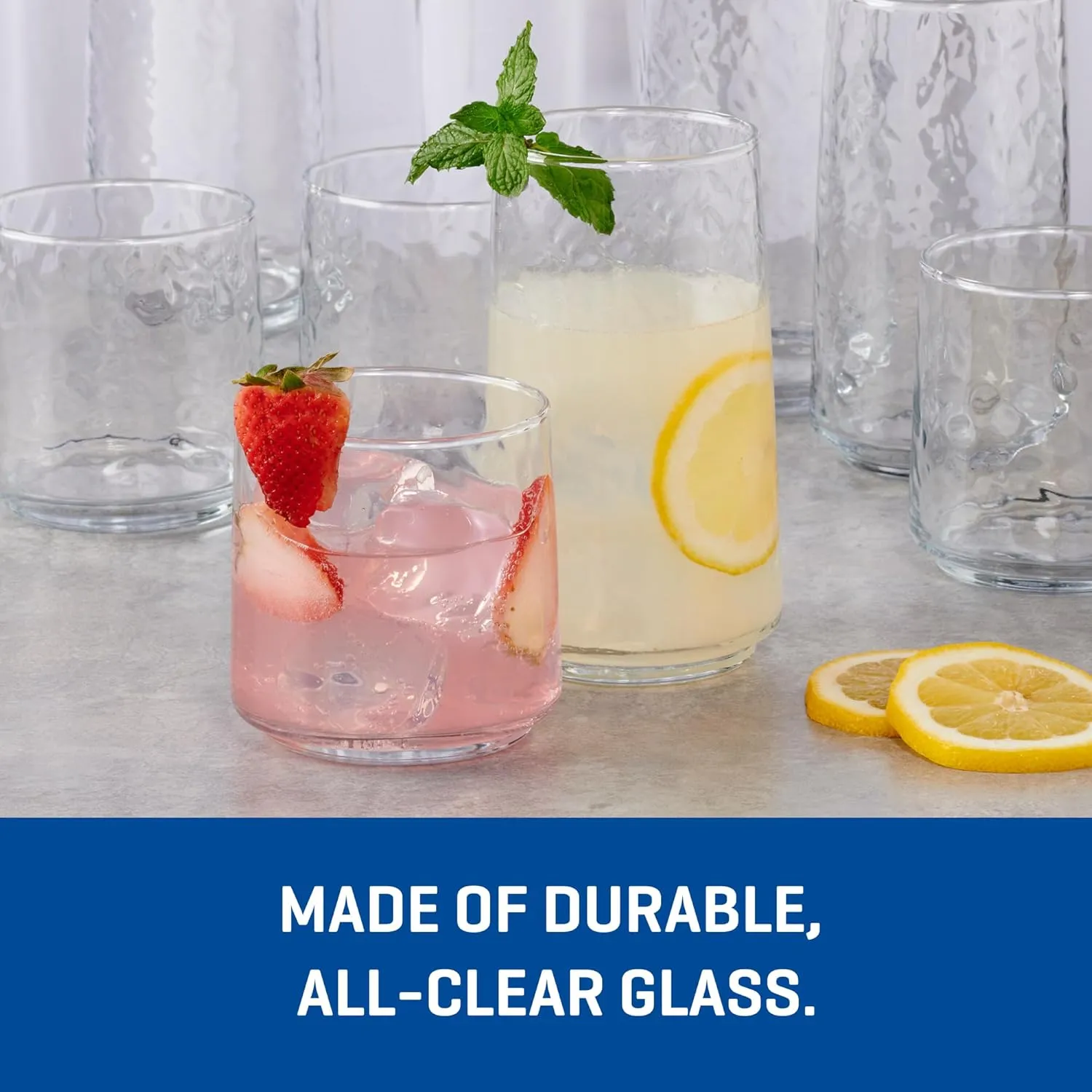 Anchor Hocking Brockhill Drinking Glasses (16-Pieces, dishwasher safe)