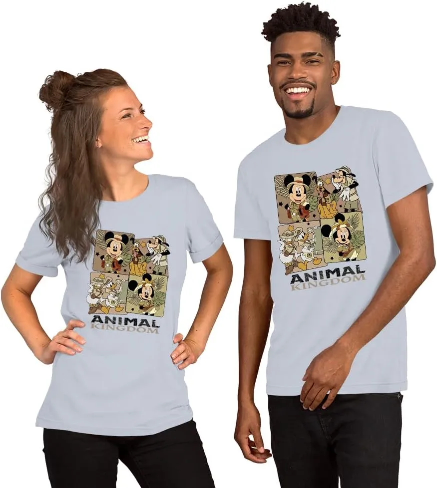 Animal Kingdom Safari Mickey and Friends Vacation Shirt Casual Unisex Short Sleeve