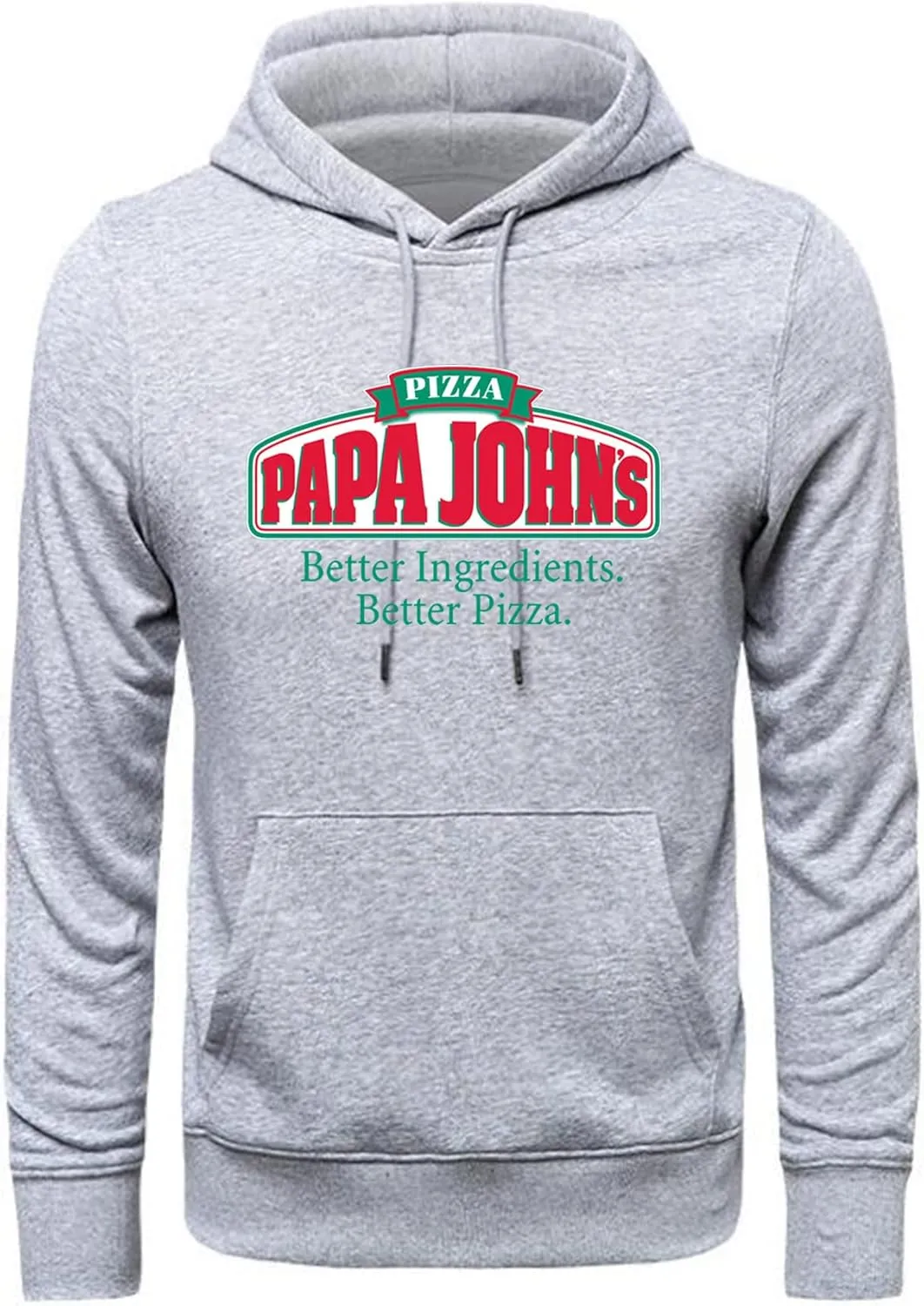 ANNE QUEEN Men's Funny Pizza PAPA John's Logo Hoodies