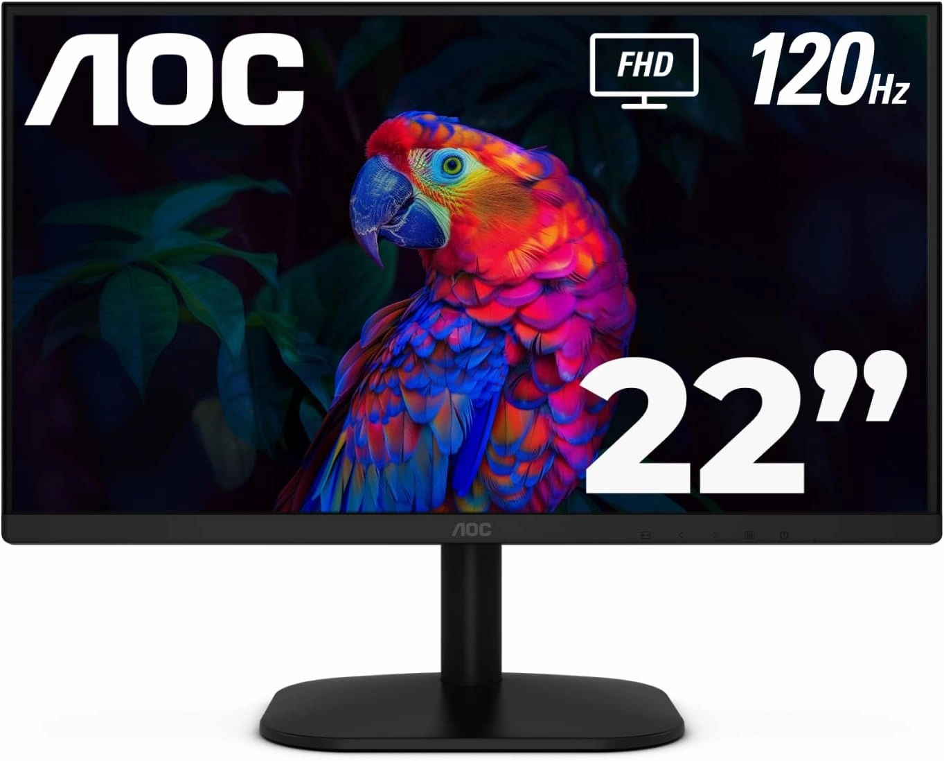 AOC 22B35HM23 22" Full HD (1920 x 1080) 120Hz LED Monitor, Adaptive Sync, VGA & HDMI, Flicker-Free, Low Blue Light, HDR Ready, VESA, Tilt Adjust, Eco-Friendly