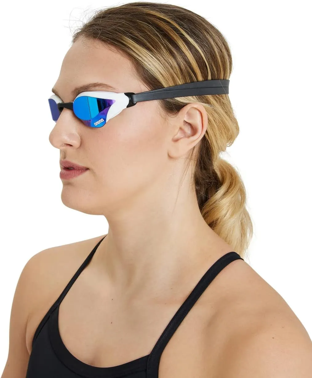 ARENA Unisex Cobra Core Swipe Anti-Fog Racing Swim Goggles for Men and Women Polycarbonate Mirror/Non-Mirror Lens