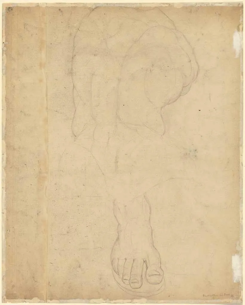 Art Print : William Blake, The Belvedere Torso [Verso], c.1780, Historic Wall Décor : 36in x 48in