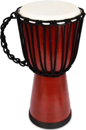 ArtCreativity 16 Inch Wooden Djembe Drum Set with Sticks, Rustic Brown Wood African Drum Design, Fun Musical Instrument for Kids and Adults, Great Gift Idea