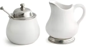 Arte Italica Tuscan Sugar & Creamer Set, White