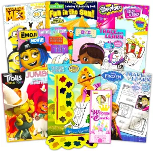 Assortment for Girls Kids Ages 4-8, Bundle Includes 8 Activity Books with Games, Puzzles, Mazes and Stickers