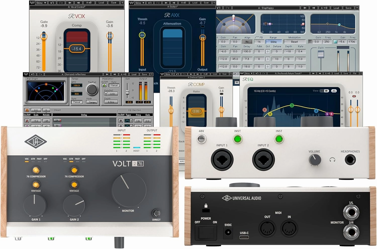 AudioDeluxe Universal Audio Volt 276 USB Audio Interface and Waves Musicians 2 Bundle