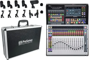 Audiosavings Bundle: (1) Presonus STUDIOLIVE 32SC 32-Channel/22-Bus Digital Mixer Recording Interface Bundle With (1) PRESONUS DM-7 Seven-Piece Drum Microphone Kit 7 Drum Mics w/Case (Items 2)
