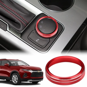Auovo 4WD Knob Cover Compatible with 2019 2020 2021 2022 2023 2024 Chevy Blazer Accessories Center Console 4WD Control Switch Knob Button Cover Trim Car Interior Trim Decorations