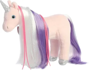 Aurora® Exquisite Breyer® Mane Event Starlight Unicorn Stuffed Animal - Realistic Detailing - Imaginative Play - Pink 12 Inches