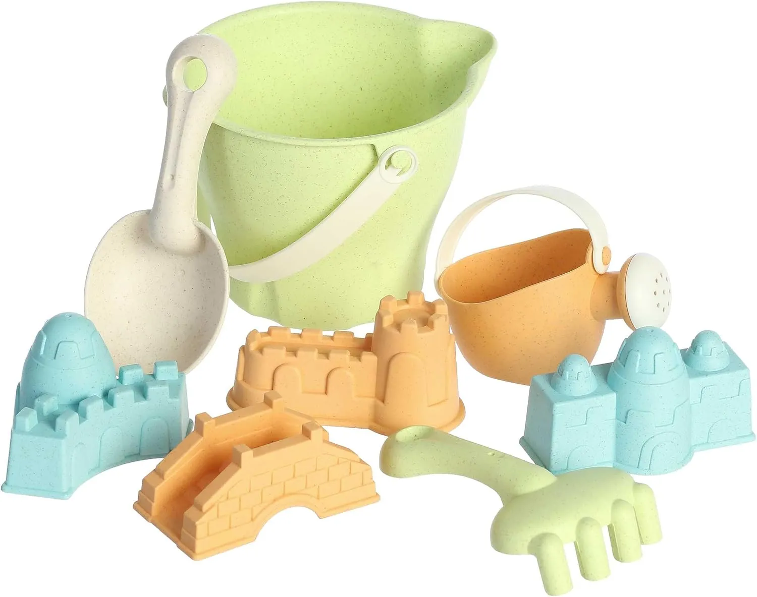 Aurora® Toys Versatile Wheatley™ Bucket Beach Set Toy - Imaginative Play - Unplugged Play - Multicolor 8 Inches