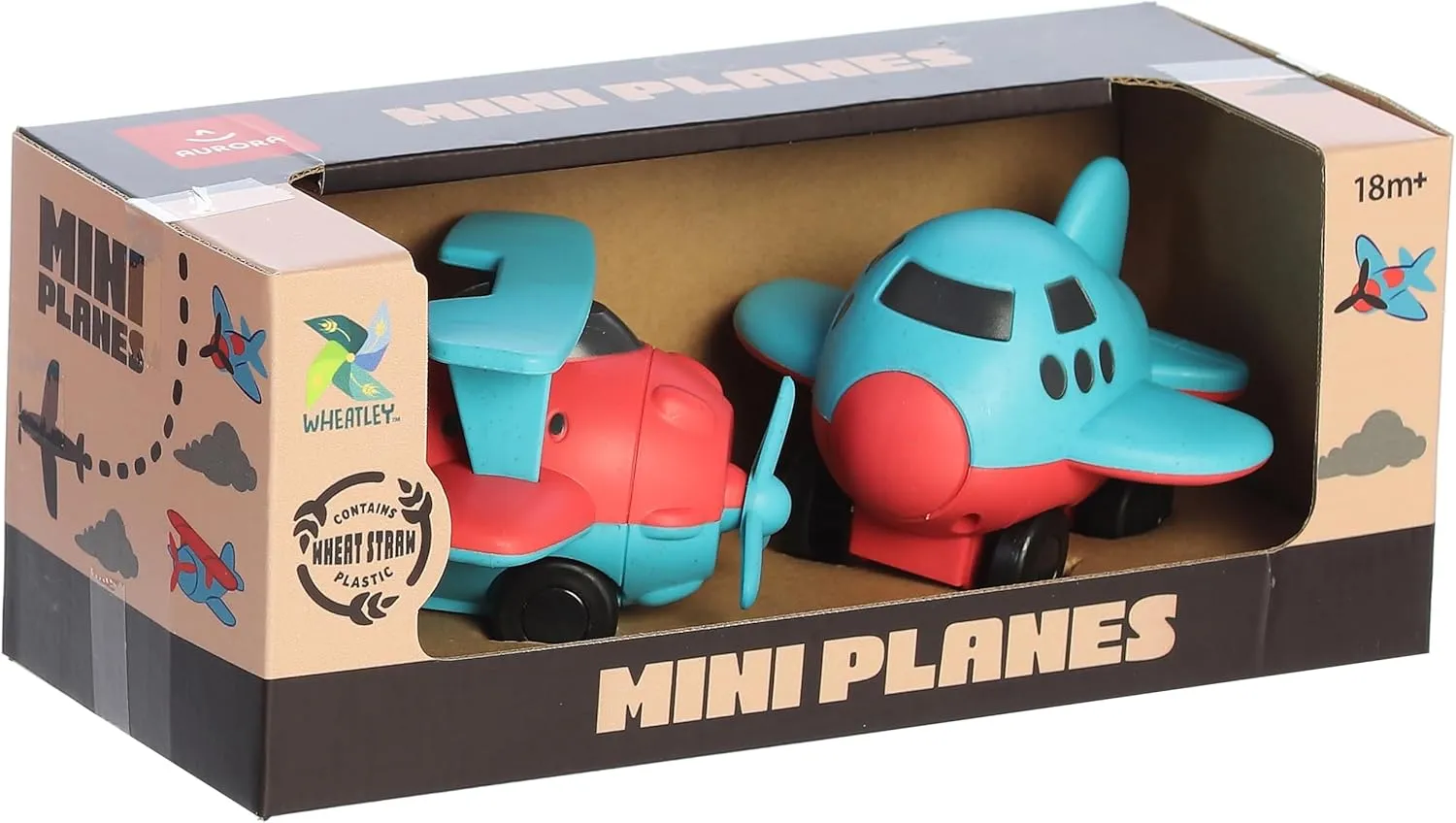 Aurora® Toys Versatile Wheatley™ Mini Planes Toys - Imaginative Play - Unplugged Play - Blue 4 Inches