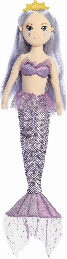 Aurora® Enchanting Sea Sparkles™ Cheeky Too Sparkles Lavender Moon™ Stuffed Doll - Imaginative Play - Magical Companions - Purple 18 Inches